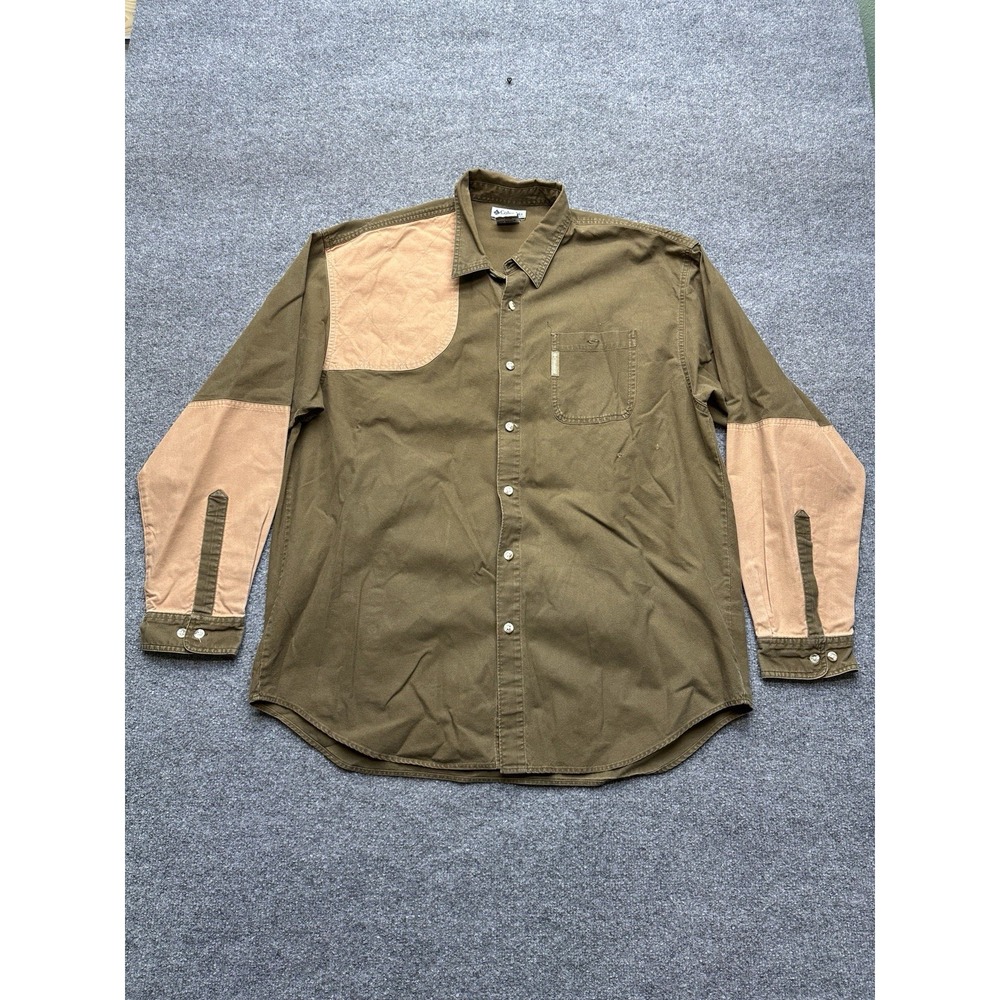 Columbia Men's Shooting‎ Long Sleeve Button Down Shirt Size Xl Green